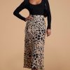 Dancing Leopard Renzo Skirt In Smudge Leopard