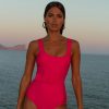 Dancing Leopard Halo Kiara Belted Swimsuit In Hot Pink