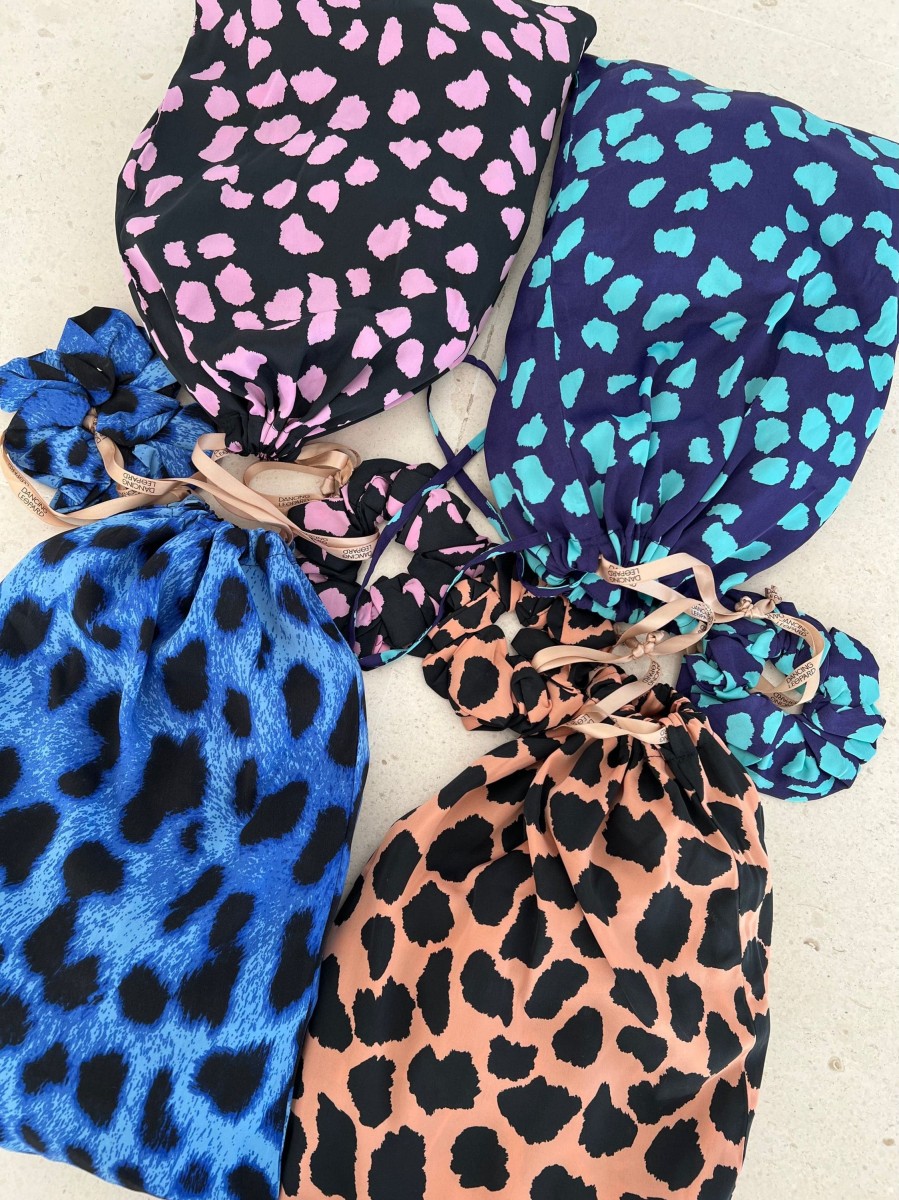 Dancing Leopard Oona Shortie Pj Set In Pink On Black Cloud