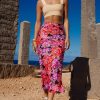 Dancing Leopard Renzo Skirt In Red & Lilac Floral
